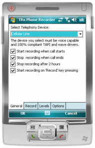 TRx Call Recorder Windows CE screenshot